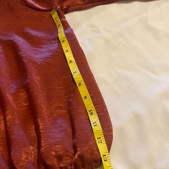 Kylie Paige Women's Satin Blouse in Rich Red - Picture 6 of 8